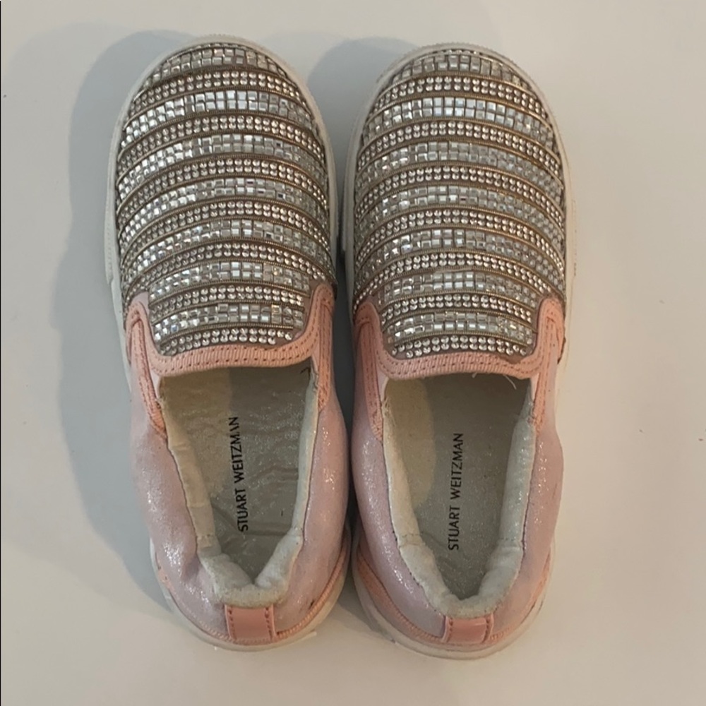 Stuart Weitzman gurls sparkle loafers sz 10